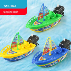 Flotador de cuerda para niños, barco de velocidad en el agua, juguetes de baño para niños, Color aleatorio, piscina, bañera, juguetes de baño