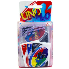 Nuevo juego de cartas UNO H2O transparente impermeable a prueba de presión plástico PVC transparente juguetes para niños juegos de mesa para cartas regalos de cumpleaños