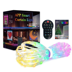 Smart LED Curtain Night Light APP Control Color Changing Dynamic DIY Curtain String Light for Bedroom Living Room Backdrop Decor