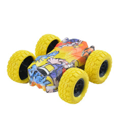 Fun Pull Back Car Double-Side Vehicle Inertia Safety and Fall Resistance Shatter-Proof Model for Kids Boys Children's Toys Car