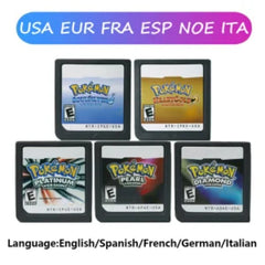 Cartucho de juego Pokemon serie DS, tarjeta de consola de videojuegos, platino, perla, diamante, HeartGold, SoulSilver, multilingüe para NDS 3DS