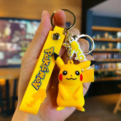 Llavero Pokemon Pikachu Anime figura de acción juguete Kawaii dibujos animados moda Charmander Psyduck muñeca llavero coche bolsa colgante chico regalo