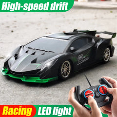 Carro de Controle Remoto 1/18 com Luz LED – Carro de Corrida 2.4G, Alta Velocidade e Drift, Brinquedo Ideal para Meninos e Meninas