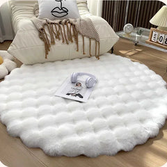 Nordic Round Carpets for Living Room Plush Floor Mat  Soft Area Rugs  Bedroom Bedside Fluffy Mat Non Slip Shaggy Rug Room Decor