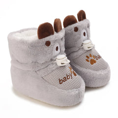 Winter Cute Cartoon Baby Boots for Boys and Girls Cotton Soft Sole Anti slip and Warm Preschool Children's Walking Shoes with