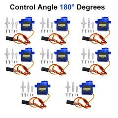 2/4/6/8/10 Uds SG90 9G Micro servomotor Control para RC Robot brazo servomotor juguete avión helicóptero modelos de aviones 180 °/360 °