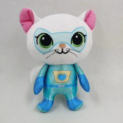 4pcs Super Kitties Team Anime Plush Toys Crystal Super Soft Plush Toy Doll Blue Kitten Green Kitten Yellow Kitten Doll Kids Toy