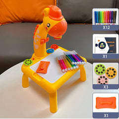 Proyector LED para niños, mesa de dibujo, juego de pintura de juguete, mesa, tablero educativo, herramientas de aprendizaje, juguetes de pintura para niños