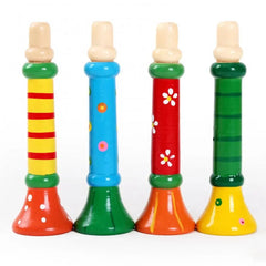 Trompeta de madera para niños, juguete de bocina, silbato, instrumento Musical para niños, juguetes educativos Montessori para edades tempranas, juegos de entrenamiento de sonido