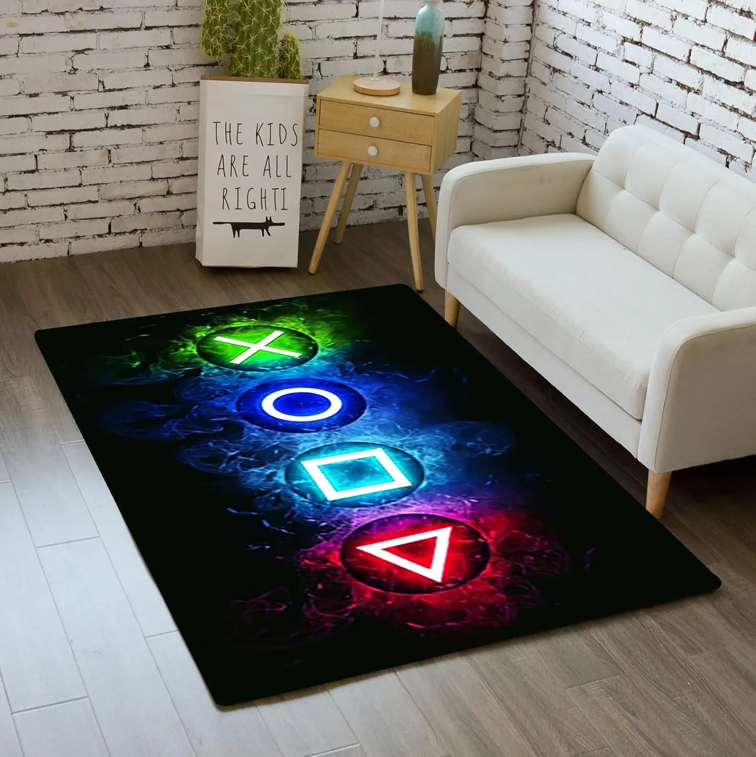 Gaming Controller Large Area Rugs for Boys Room Decorations Gamer Living Room Carpet Hallway Balcony Runner Mat Bedroom Doormat