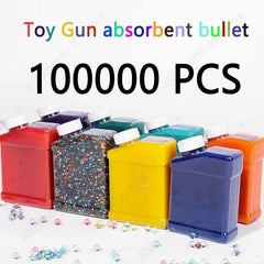 100000 7-8mm Blaster Gel Gun Ammo for Glock Pistol Toy Guns Water Ball Beads AK47 Gelblast M416