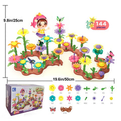 Grow Their Imagination with STEM Educational Flower Garden Building Toy - Perfect Gift for 3-7 Year Old Boys & Girls!