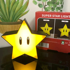 Figura de luz de superestrella, luz Led nocturna con música, lámpara de escritorio con carga USB y sonido para regalos, juguetes de Navidad