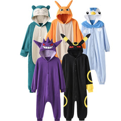 Pijama Kigurumi Pokémon - Fantasia Onesie de Charizard, Gengar e Umbreon para Adultos | Cosplay Halloween Feminino