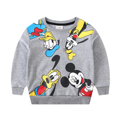 Conjunto Infantil de Outono Disney: Roupa Esportiva Mickey Mouse para Meninos de 2 a 6 Anos