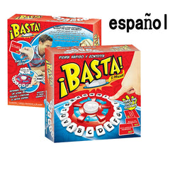 Nuevo juego de palabras Basta Spanish Tapple, versión de juegos Tapple en inglés, juego de mesa de prensado de letras de pensamiento rápido