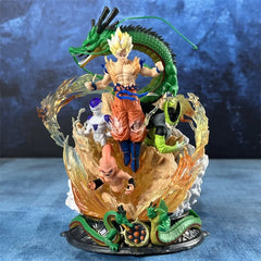 Figura de Son Goku de Dragon Ball Z, figuras de Anime de Frieza Shenron de 23cm, estatua de Super Saiyan, adorno de escritorio de Pvc, modelo de juguetes para Navidad, regalos