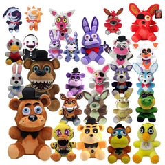 20cm FNAF juguetes de peluche Kawaii Freddys Animal Foxy Bonnie Bear Ribbit juguetes de peluche en Stock regalo de cumpleaños de felpa para niños AAA