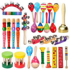 Instrumento Musical de madera de juguete para niños, juguetes educativos Montessori, sonajeros para bebés, divertidos juguetes musicales, regalo para niños y niñas