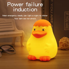 LED Night Light Cute Duck Cartoon Animals Silicone Lamp for Children Kid Touch Sensor Timing USB Rechargeable for Birthday Gifts