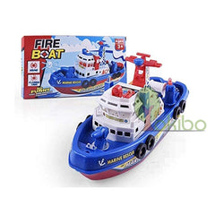 Agua pulverizada para piscina, barco eléctrico, juguetes de baño para niños, modelo de rescate, barco de bomberos con música ligera, juguetes con luz LED para bebé