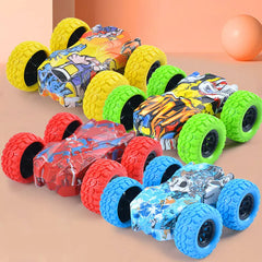 Fun Pull Back Car Double-Side Vehicle Inertia Safety and Fall Resistance Shatter-Proof Model for Kids Boys Children's Toys Car