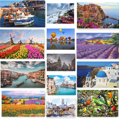 46*28cm Jigsaw Puzzles 500 Pieces Paper Picture Landscape Oil Painting Art Puzzles Decompression Toys for Adults Family Games