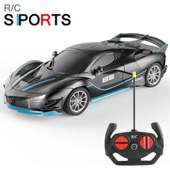 Carro de Controle Remoto 1/18 com Luz LED – Carro de Corrida 2.4G, Alta Velocidade e Drift, Brinquedo Ideal para Meninos e Meninas